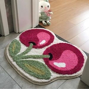Cute Cherry Tufting Carpet Door Mat
Soft Thick Tutted Bathroom
Absorbent Rug